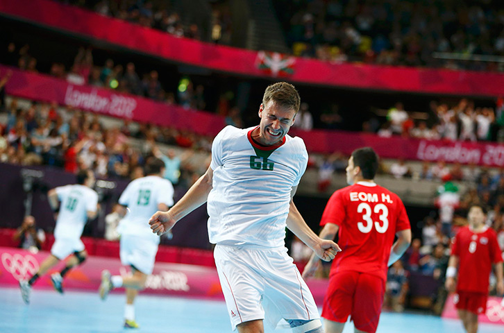 Olympic reactions: Hungary's Mate Lekai celebrates a goal 