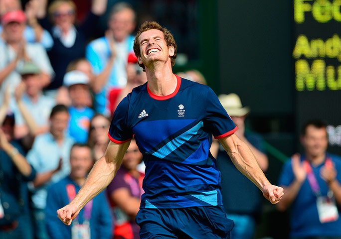 Top Ten: Great Britain's Andy Murray celebrates 