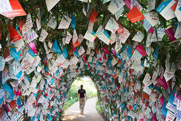 Olympic flora gallery: Good luck messages in The Great British Gardens