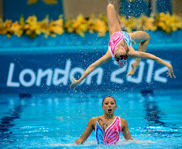 Synchronised swimming: Members of the Japan's synchronised swim
