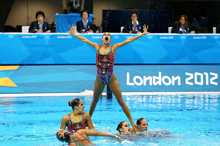 Synchronised swimming: Olympics Day 14 - Synchronised Swimming
