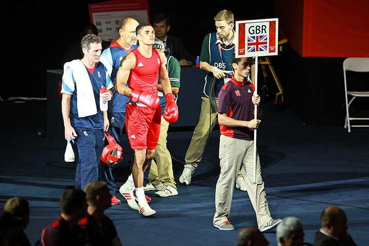Boxing: Team GB's Anthony Ogogo enters the arena