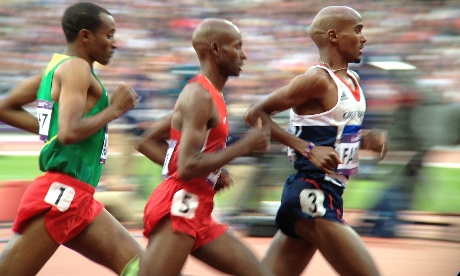 But Mo Farah worked his way up the field