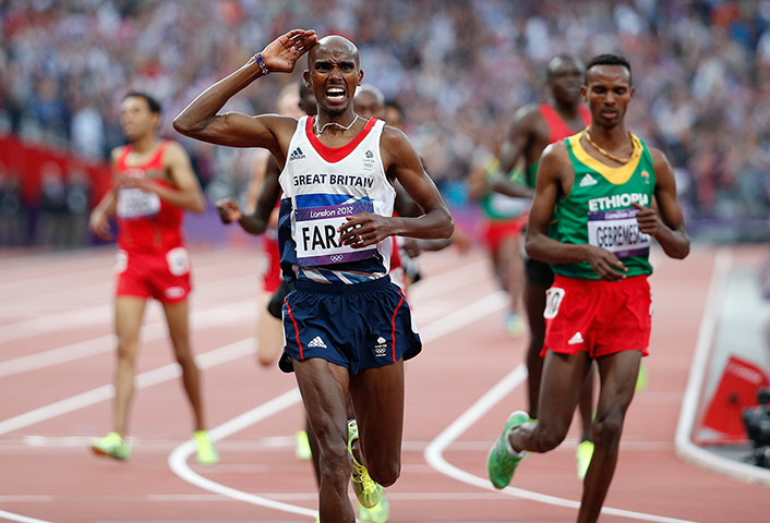 athletics final night: Mo Farah wins mens 5000m