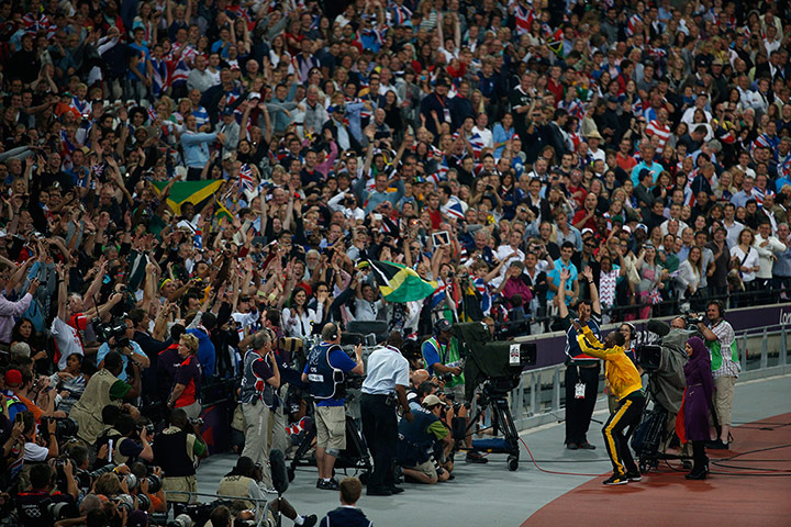 athletics final night: Jamaica celebrations