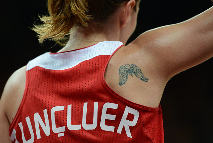 tattoos: Turkey's basketball player Esmeral Tuncluer