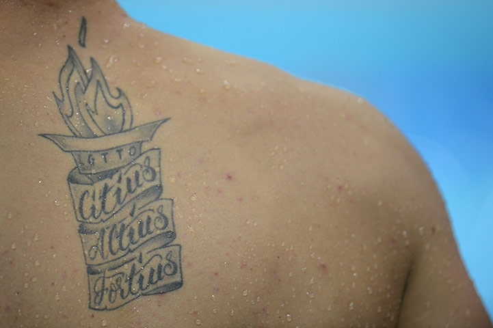 tattoos: The tattoo of a swimmer