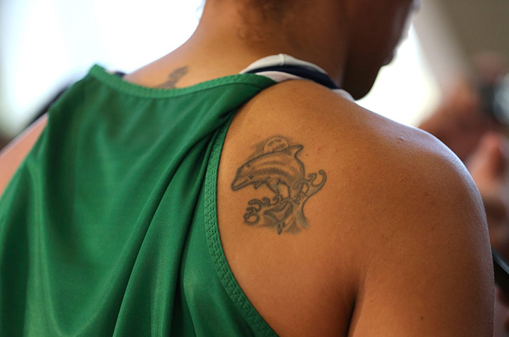tattoos: The tattoo of Erika of Brazil's women's basketball team