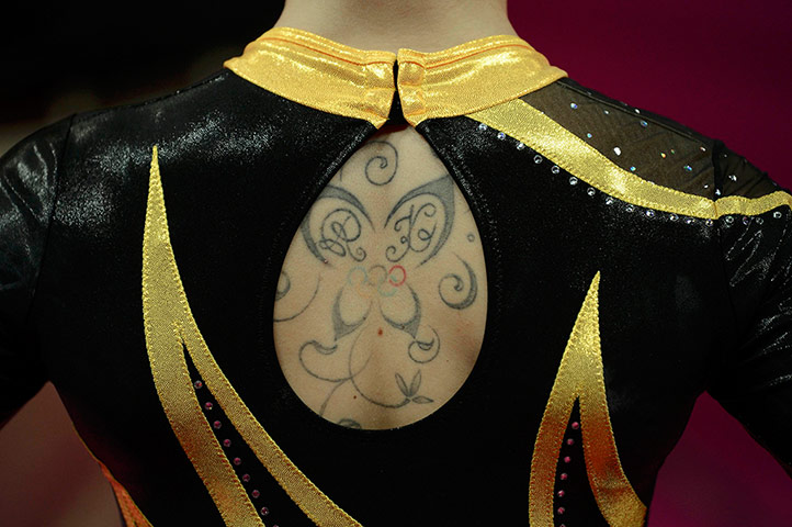 tattoos: An Olympic tattoo is seen on Marta Pihan-Kulesza 