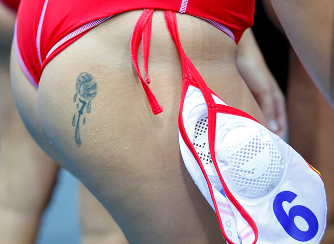 tattoos: Spain's water polo player Andrea Blas Martinez 