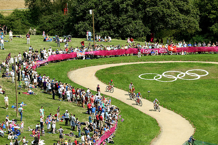 Olympic mountain biking: General view of men's cross country mountain biking event 