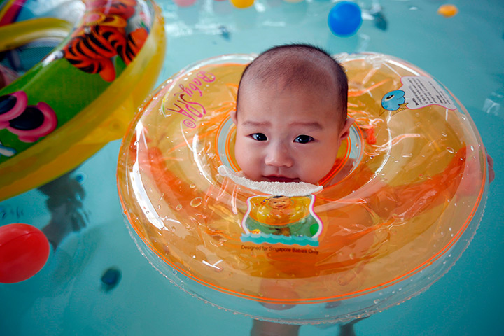 24 hours in pictures: Baby spa in Singapore