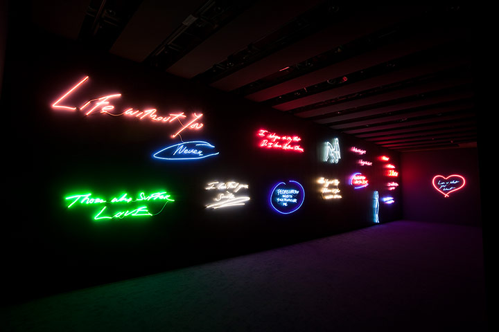 Story of British Art: A wall of Tracey Emin's neon works at the Hayward Gallery