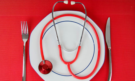 Stethoscope on a plate