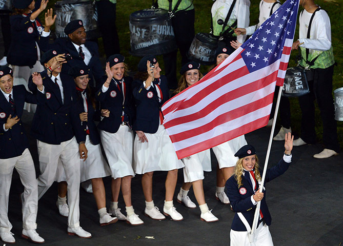 london 2012 auction: Opening Ceremony Flag United States