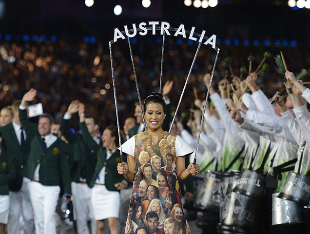 london 2012 auction: Opening Ceremony Placard -AustraliaOpening Ceremony Placard -Australia