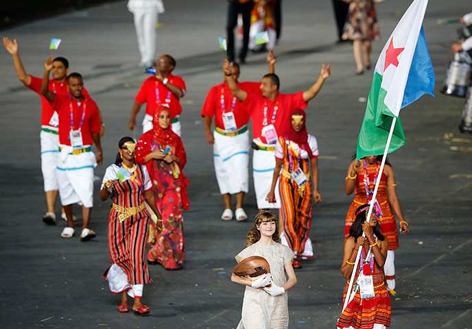 london 2012 auction: Opening Ceremony Flag -Dijibouti