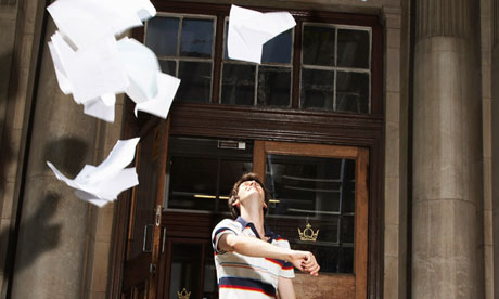 Student Throwing Papers