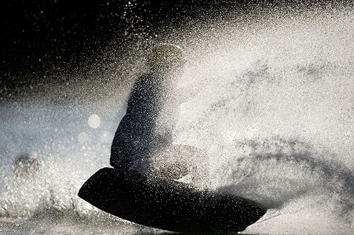 24 hours in pictures: A wakeboarder performs on a lake in Munich, Germany