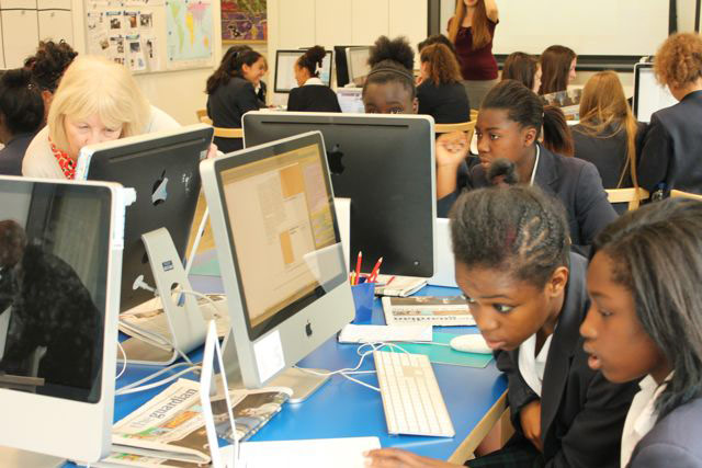 Secondary workshop: Education Centre - class in full flow