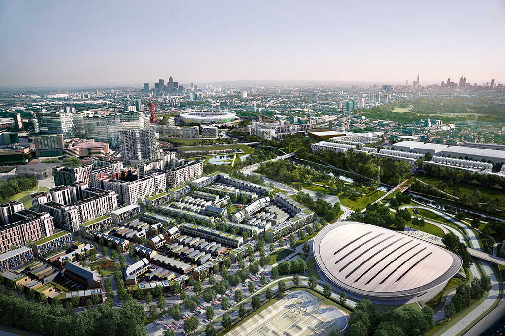 A Computer Generated view of Olympic Site with new housing in place