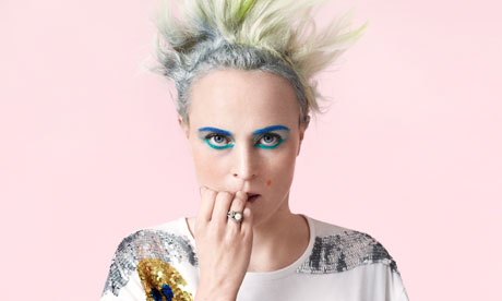 Her new make-up collection for Topshop is bold and bright, with fun bits and
