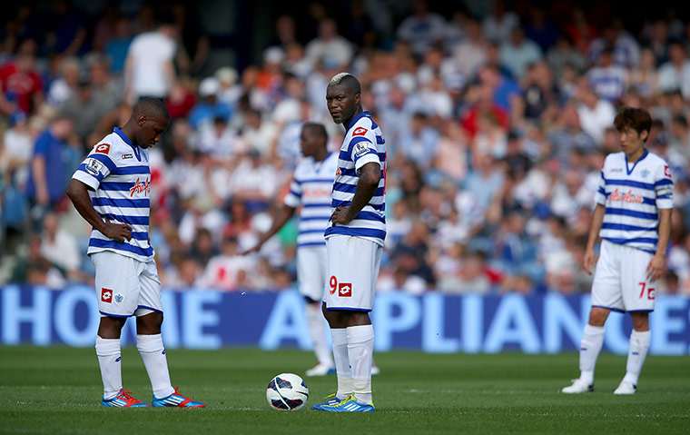 Premier League gallery: Junior Hoilett and Djibril Cisse of QPR