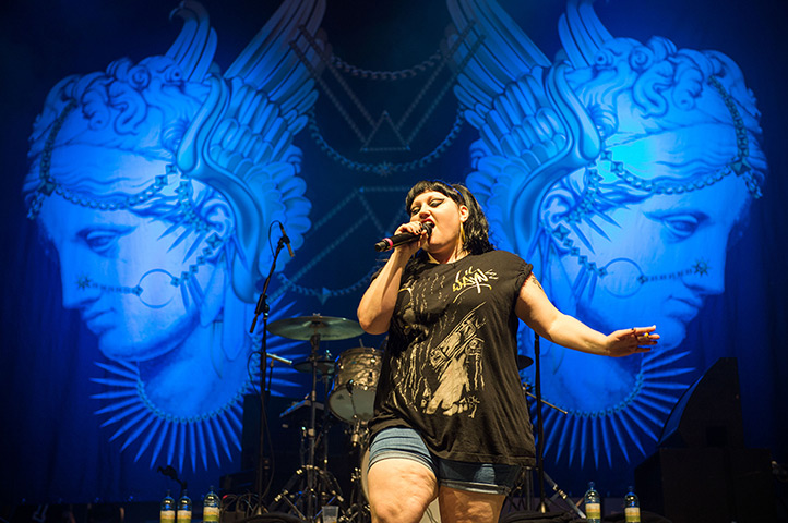 V Festival day 1: Beth Ditto of The Gossip performs at Hylands Park