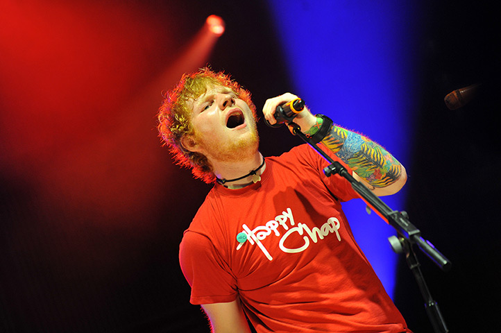 V Festival day 1: Ed Sheeran performs at Hylands Park