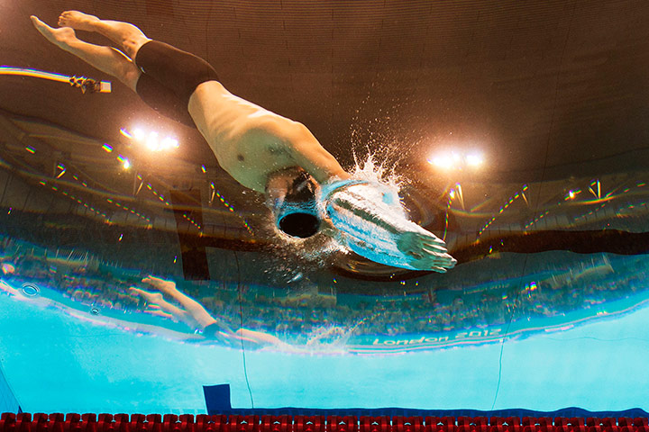 Robotic camera: Japan's Takeshi Matsuda competes in the men's 200m butterfly final 