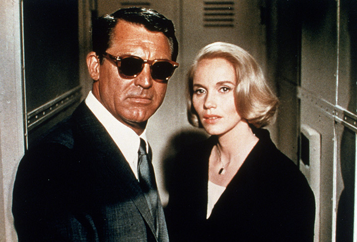 Hitchcock fashion: North By Northwest starring Cary Grant and Eva Marie Saint, 1959