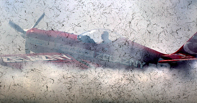 24 hours: Nowym Targu, Poland: The Polish Zelezny aerobatic team performs 