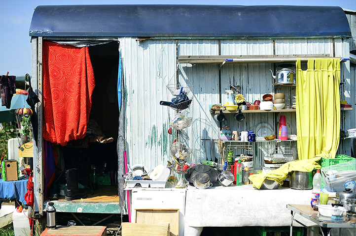 Wagenburg settlement: An outdoor kitchen