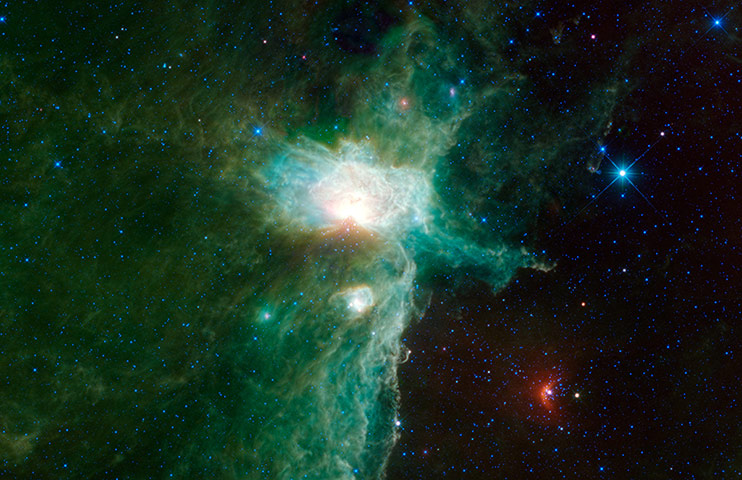 A month in space: The 'Flame' Burns Bright in New WISE Image