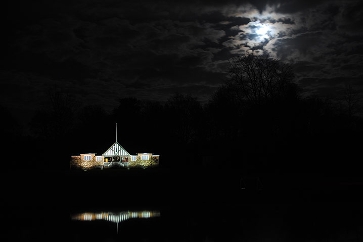 Your pictures:Moonlight: Moonlight over building reflected in water