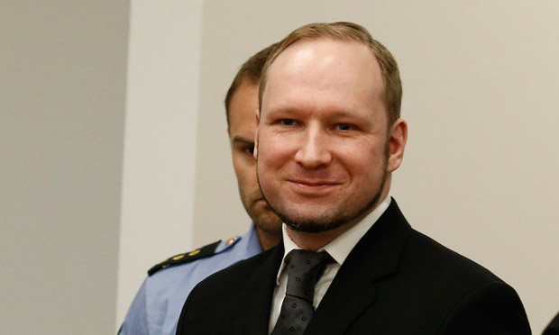 Anders Behring Breivik smiling in court - Anders-Behring-Breivik-sm-011