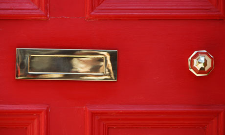 Red front door