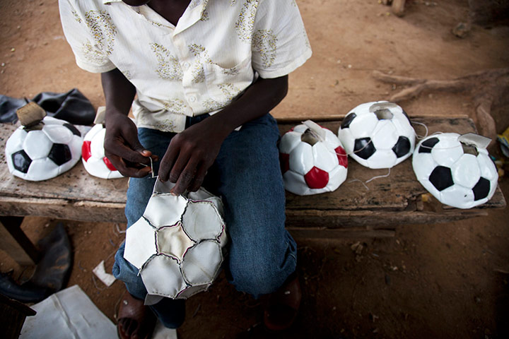 Adolphus: A young boy making soccer balls in northern Nigeria