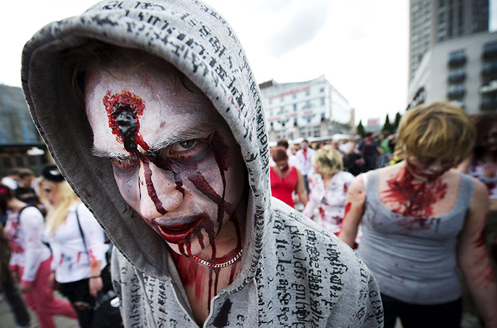 Zombie walk: Stockholm's streets are filled with ghoulish characters