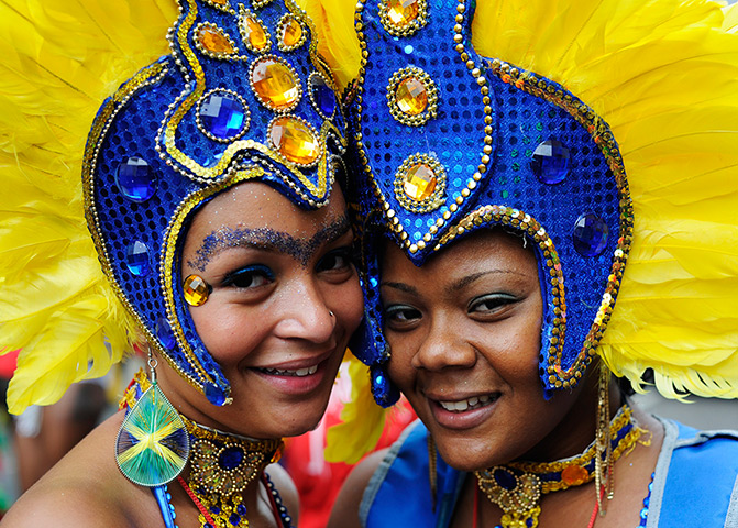 Notting Hill Carnival: Participants take part during the Notting Hill Carnival