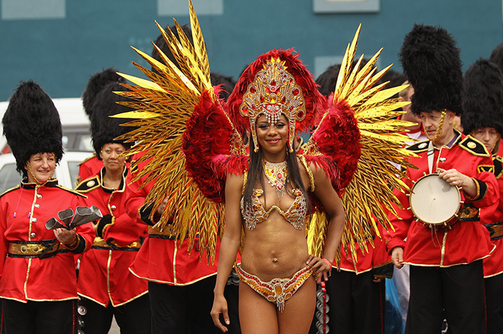 Notting Hill Carnival: The 'Queen' on the Paraiso School of Samba's float