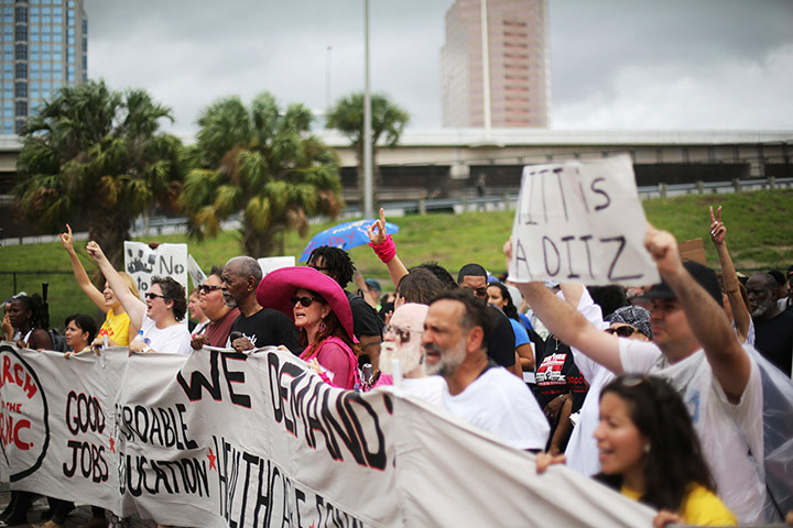 RNC Protest: Protesters with banner