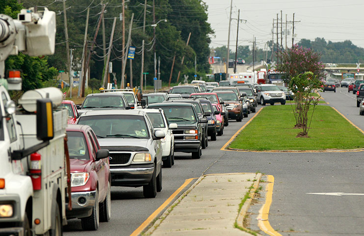 Tropical storm Isaac: Motorists escape