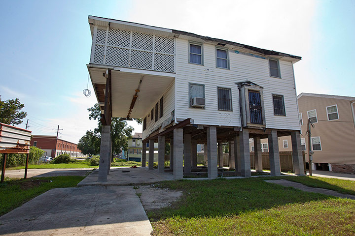 Tropical storm Isaac: House on stilts