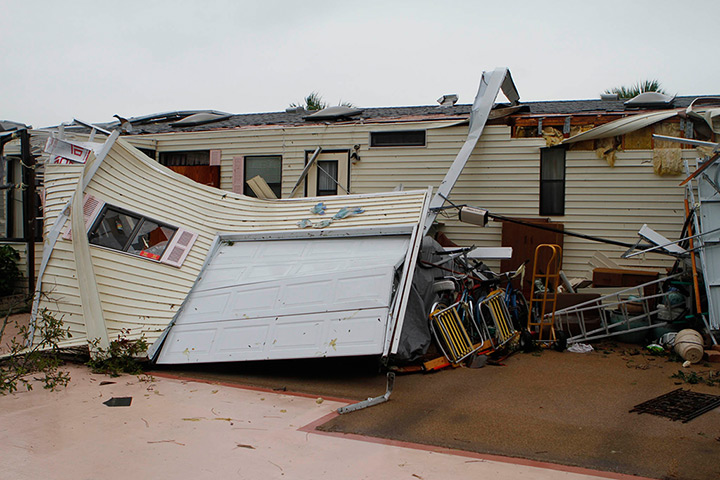 Tropical storm Isaac: Damage to a house in Vero Beach, Florida