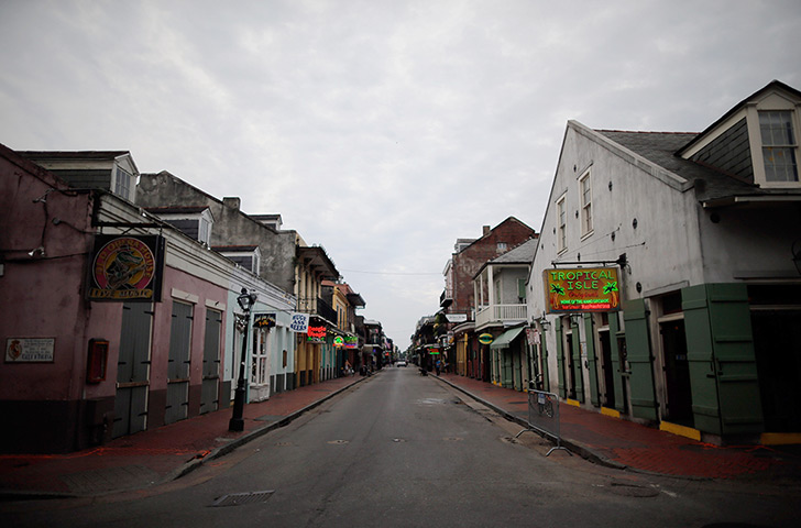 Tropical storm Isaac: Bourbon street remains vitrually empty ahead of Tropical Storm Isaac