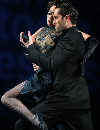 World tango championships: Nair Schinca and Nicolas Schell dance during the semifinal round