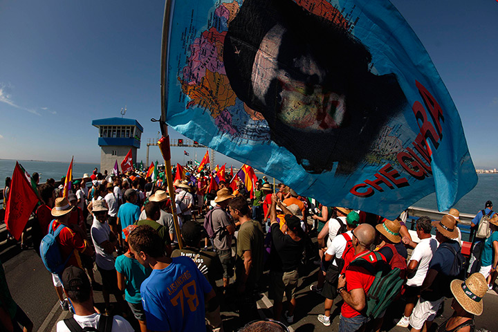 24 hours: Cadiz, Spain: Protesters against the government's austerity measures