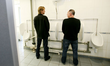 Men at urinal