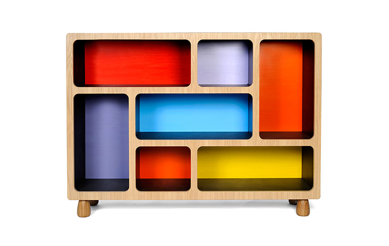 Homes: London Design: Multi-coloured sideboard